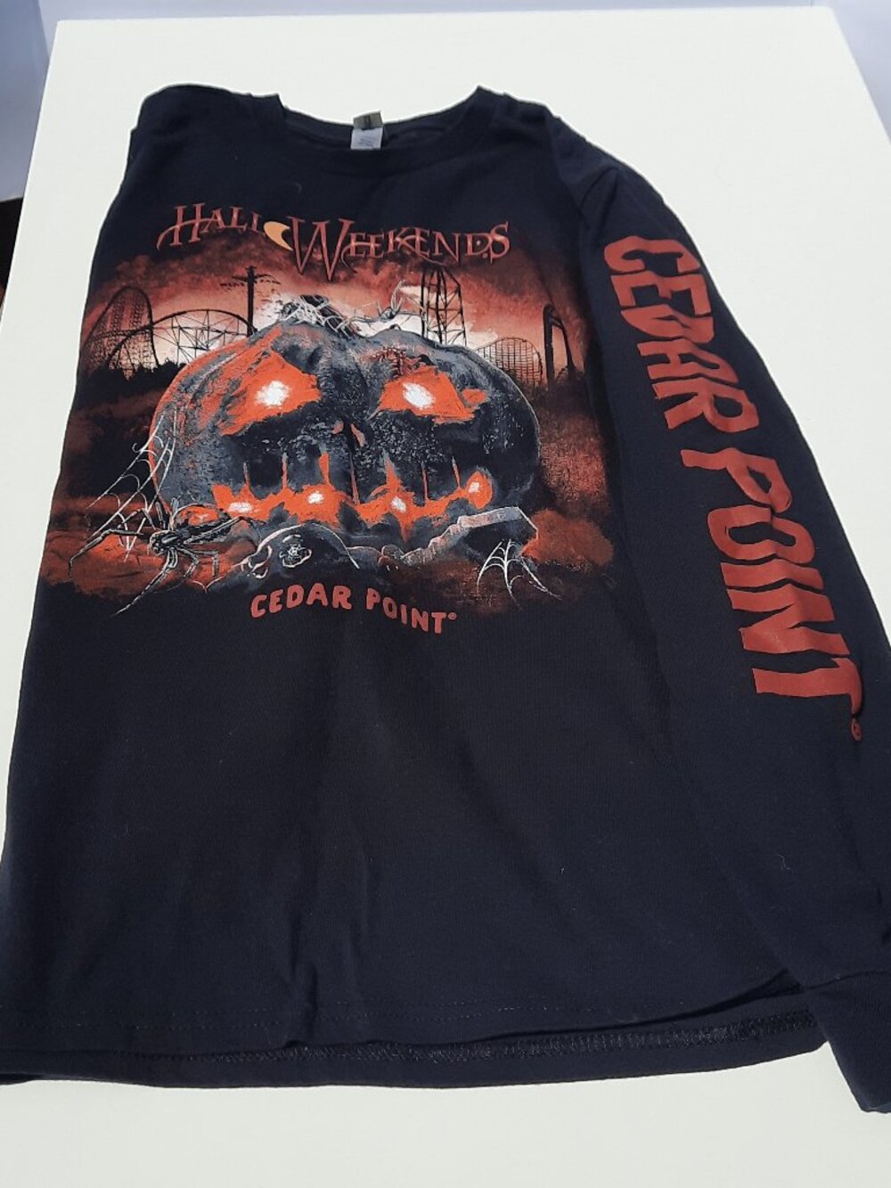 Cedar Point Halloweekends Gildan Shirt Long Sleeve Mens Size Medium